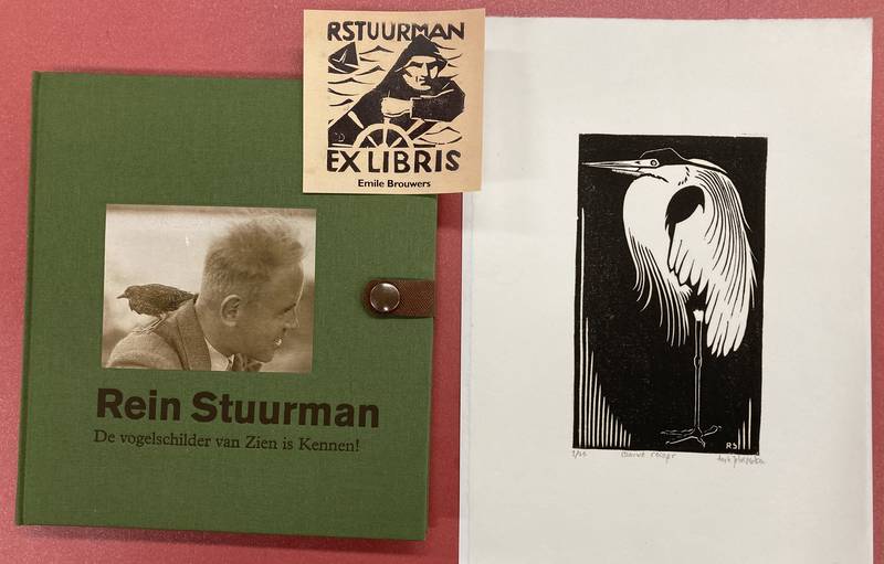 STUURMAN, REIN - CONNY SCHOLTES. - Rein Stuurman. De vogelschilder van Zien is Kennen! [BIJGEVOEGD: HOUTSNEDE EN EX LIBRIS]