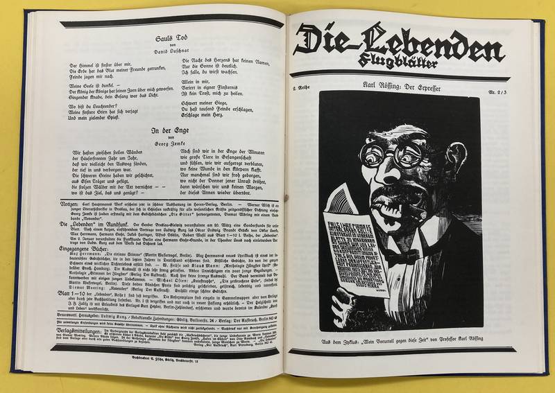 KUNZ, LUDWIG. - Die Lebenden Flugbltter. Herausgegeben von Ludwig Kunz 1923-1931. [Bibliothek Literarischer Neudrucke]