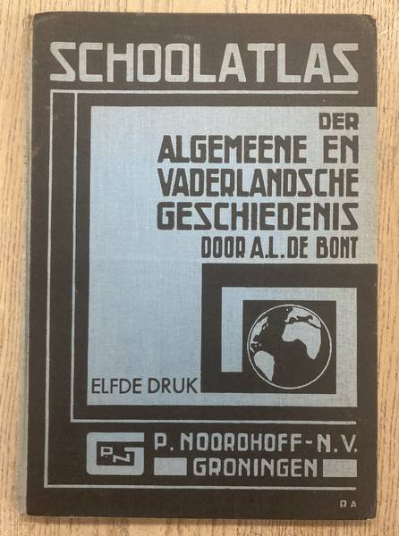 BONT, A.L. DE. & G. DAS. - Schoolatlas der algemeene en vaderlandsche geschiedenis (ook voor het handelsonderwijs) + leidraad bij den schoolatlas
