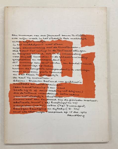 MUSEUMJOURNAAL. & SANDBERG, WILLEM. - Museumjournaal April/Mei 1963. Serie 8 no. 8/9. Sandberg over zijn werk in het Stedelijk.