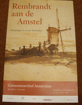 GEMEENTEARCHIEF AMSTERDAM. & VELTMAN, HARRY & JAAP HOFMAN [ ONTWERP ]. - Rembrandt aan de Amstel. Wandelingen in en om Amsterdam.